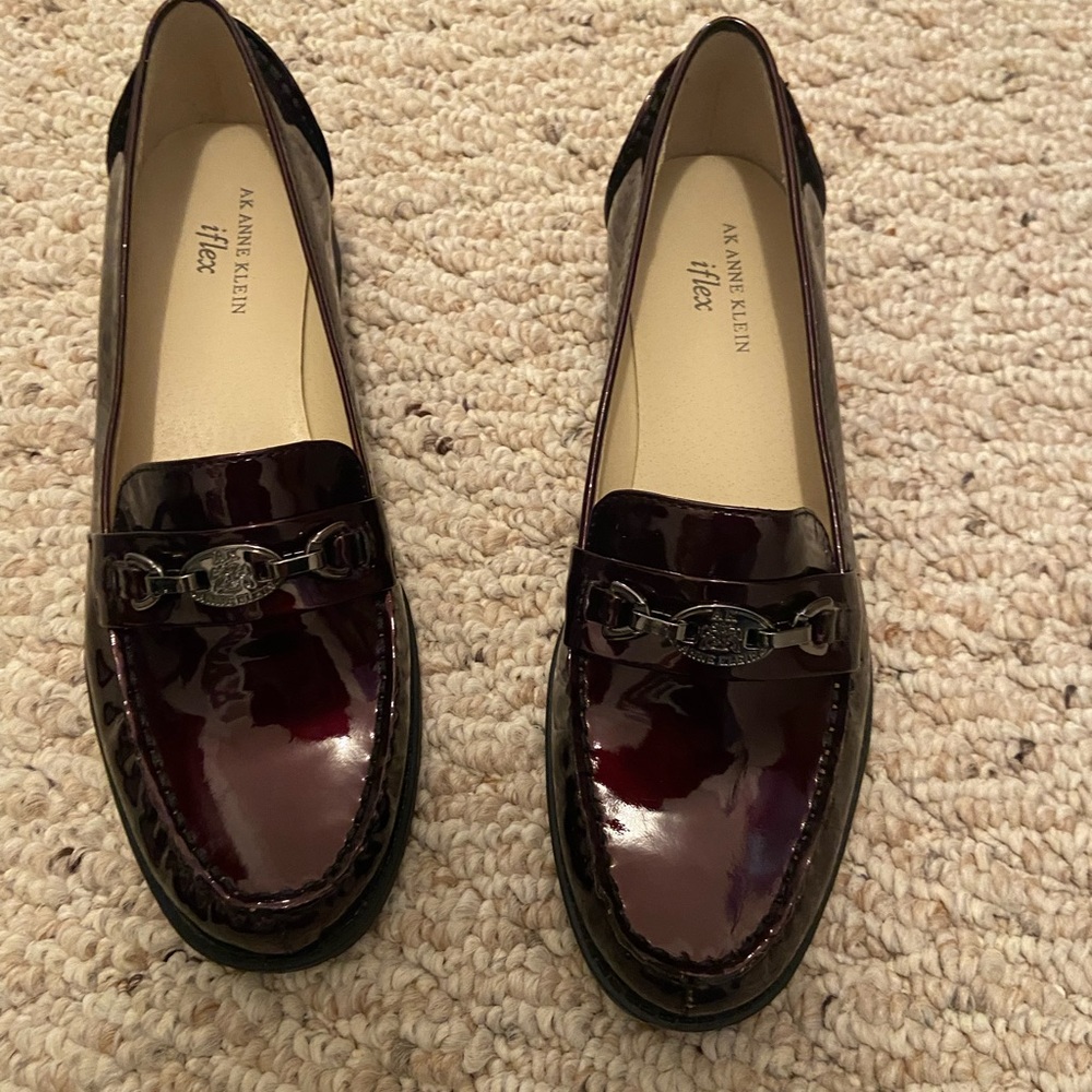 Wine colored loafers
